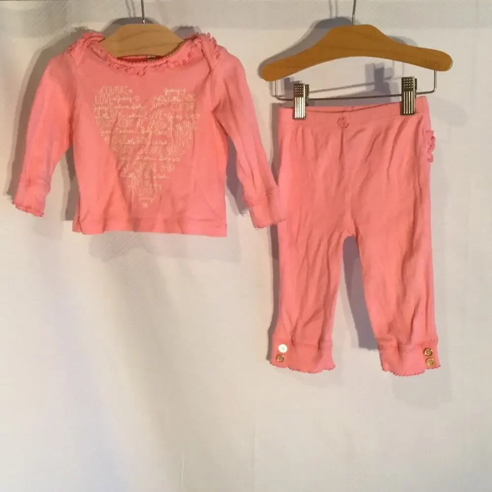 Baby pink heart juicy couture 6-9 worn Once